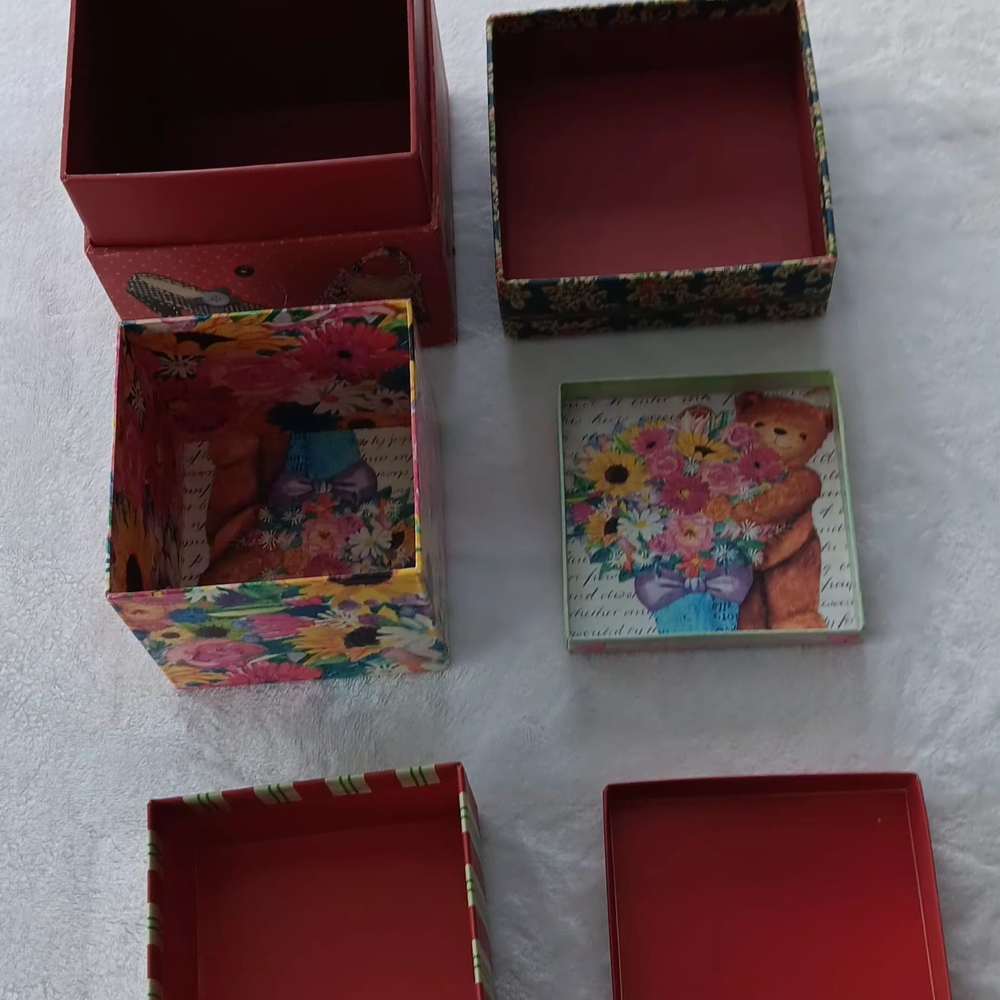 Colorful Decorative Storage Boxes Set Of 9 - Picture 6 of 9